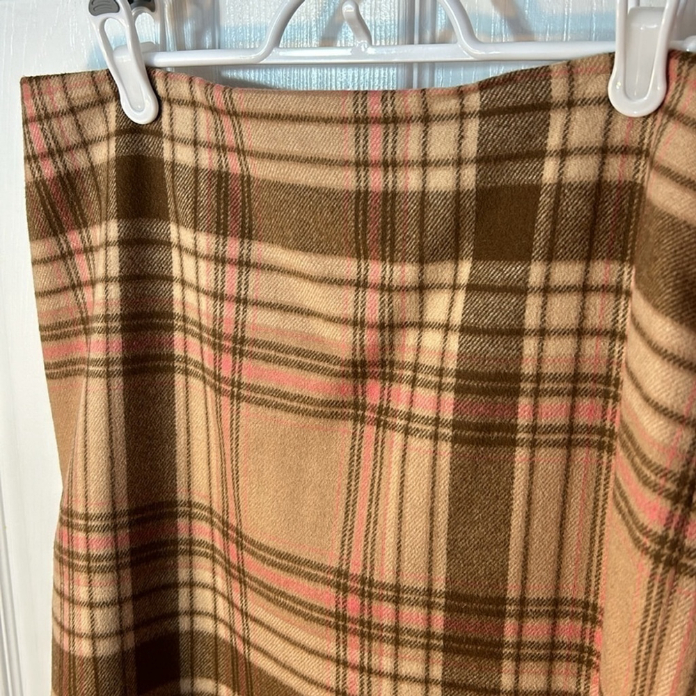 Talbots wool blend plaid mini skirt size 10 - Picture 3 of 7